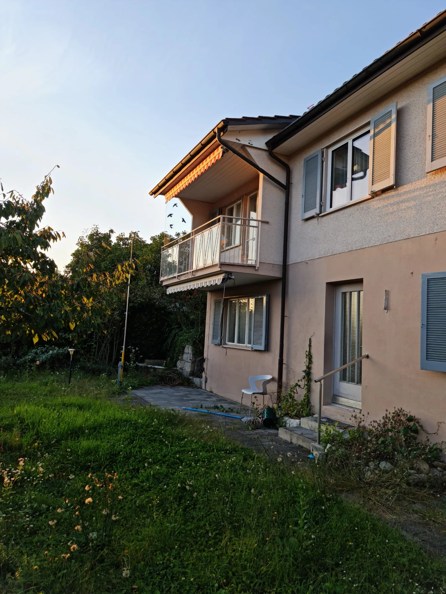 Gartenseite des ursprünglichen Einfamilienhauses